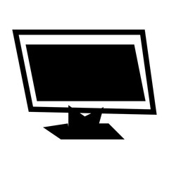 vector computer monitor glyph icon illustration