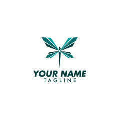dragonfly abstrac vector logo design