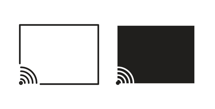 Screencast icon in doodle and stroke style.