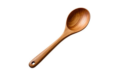 Wooden cooking spoon with rounded bowl