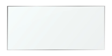 Fototapeta premium Minimal rectangular glass pane PNG with soft reflections, subtle gradient transparency and clean edges—ideal for UI frames, overlays, banners, labels or modern presentation elements.
