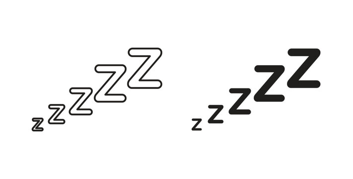 Snooze icon in doodle and stroke style.
