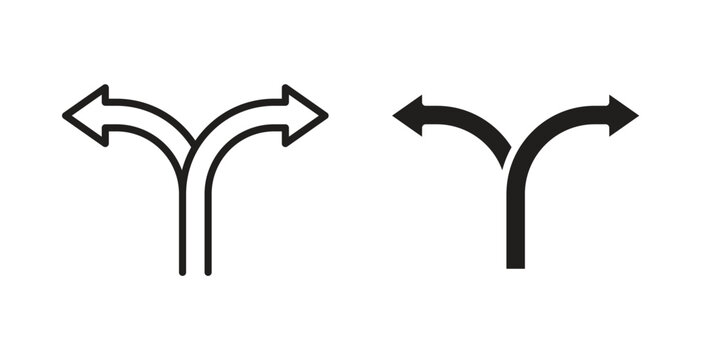 Split icon in doodle and stroke style.