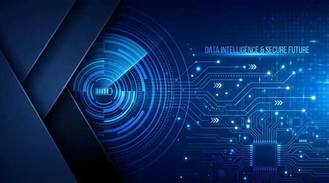 Modern digital technology background for data intelligence and secure future - Powered by Adobe