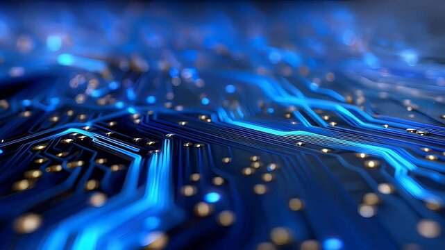 Abstract circuit board close up electronic technology concept