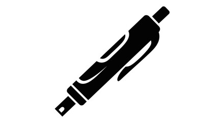 Black and White Illustration of a Modern Pen.