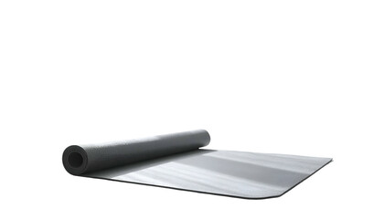 Silver roll unrolling, against black background