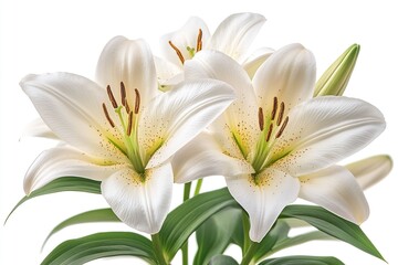 Fototapeta premium Lily Flower with Blank Template