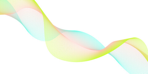 Abstract colorful wave design featuring a vibrant rainbow pattern with motion and light effects, perfect for a digital art vector illustration backdrop