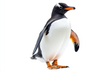 Naklejka premium Walking Penguin Isolated on White Background