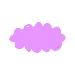 Cute Hand Drawn Pink Fluffy Cloud Element