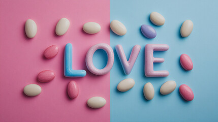 Sweet love confectionary message for Valentine's Day baking projects