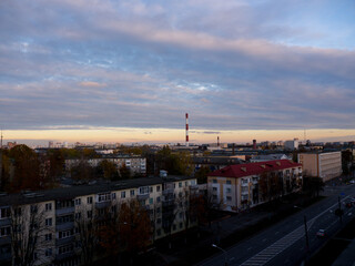 The city outdoor Factory chimneys.
