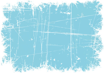Distressed icy blue background with abstract white scratches for winter-themed graphic design projects