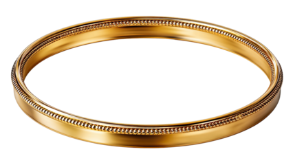 Golden Elegance: A simple gold bangle, exuding timeless sophistication, curves gracefully, symbolizing beauty and preciousness.