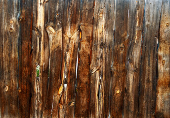 Dark wooden log background