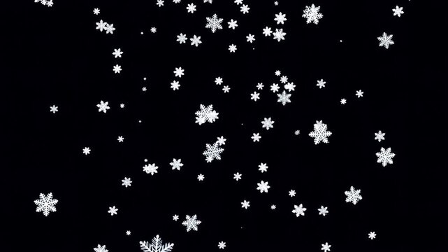 Cartoon Snow Falling - VFX Animation Overlay