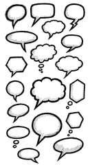 Sketchy speech bubbles pack for your next creative project or witty conversation design element pack