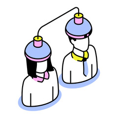 An isometric style icon representing knowledge sharing