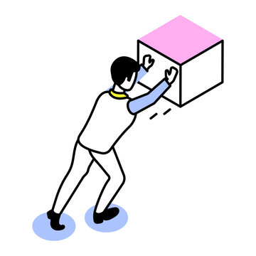 An isometric style icon representing inefficiency