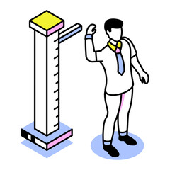 An isometric style icon depicting personal growth