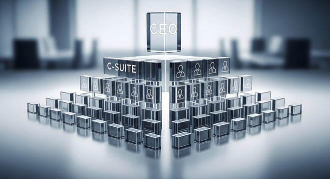Medical laboratory research data storage concept using a 3D render of a flow chart of biotechnology data cubes for scientific healthcare