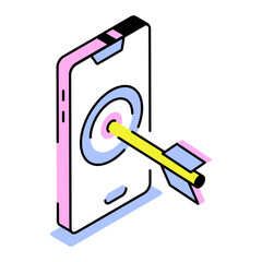 An isometric style icon showing target audience