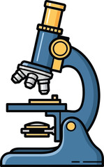 Science microscope icon vector illustration laboratory equipment research tool magnification discovery isolated on transparent background