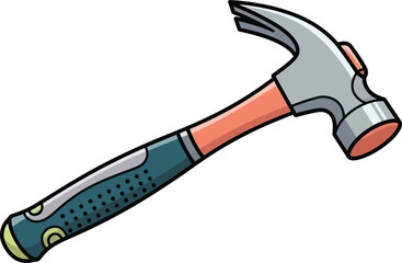Vector hammer tool illustration construction diy repair handyman carpentry tool icon isolated on transparent background