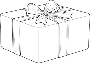 A charming gift box illustration with a ribbon bow evokes joyful celebration.