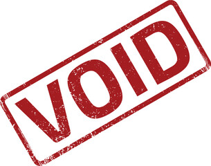 Distressed Red Ink VOID Stamp with White Background Resource and Icon