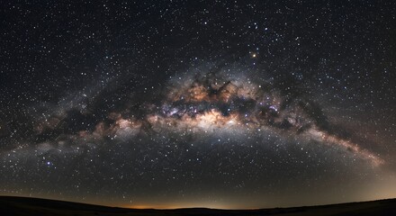The immense, star-filled canopy of the night sky.
