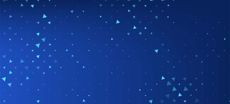 Blue neon triangle texture. Glowing navy arrow geometric background. Tech triangular pattern wallpaper. Fading arrow halftone gradient for business booklet, science poster, healthcare banner.