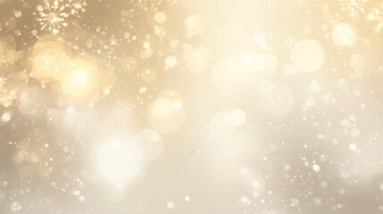 Golden Holiday Sparkle: A radiant cascade of golden light and shimmering snowflakes creates an enchanting, festive backdrop, perfect for evoking the warmth and magic of the holiday season.