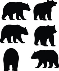 Fototapeta premium bear silhouette vector illustration
