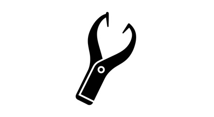 Black and White Illustration of a Caliper Tool.