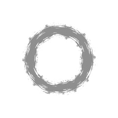 Distressed Circular Grunge Ring Element Design Illustration