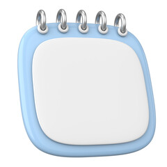 Empty calendar. 3D calendar. 3D illustration.