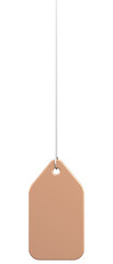 Empty Hanging Tag. 3D Illustration.