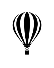Fototapeta premium Striking hot air balloon graphic for travel adventures and uplifting designs, a vector icon