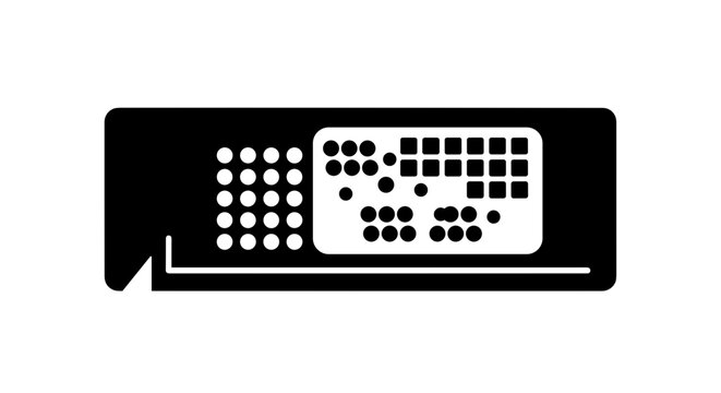 DVI Connector Icon Digital Visual Interface Port Symbol.