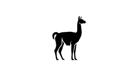 Fototapeta premium Elegant Llama Silhouette A Minimalist Animal Illustration.