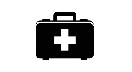 First Aid Kit Icon Medical Emergency and Healthcare Symbol.