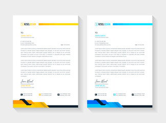 Fototapeta premium Modern Minimal business and corporate letterhead design set