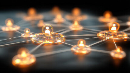 A digital connectivity concept represented by glowing interconnected user nodes, illustrating linked communication, network expansion and coordinated information flow.
