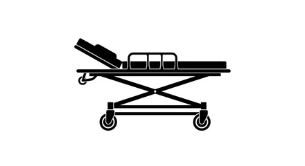 Medical Stretcher Illustration Healthcare Equipment for Patient Transport.