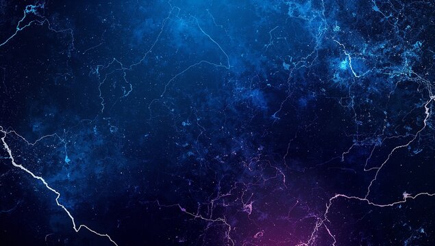 Futuristic Indigo and Blue Tech Background with Cracked Light Patterns