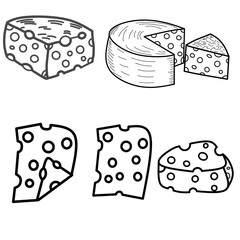 Cheese doodle pattern background. Cheese Seamless Pattern. Cheese background pattern