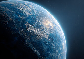 Obraz premium blue planet in space