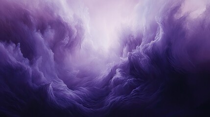 Ethereal Purple Nebula Swirls with Luminous Core and Dramatic Textures